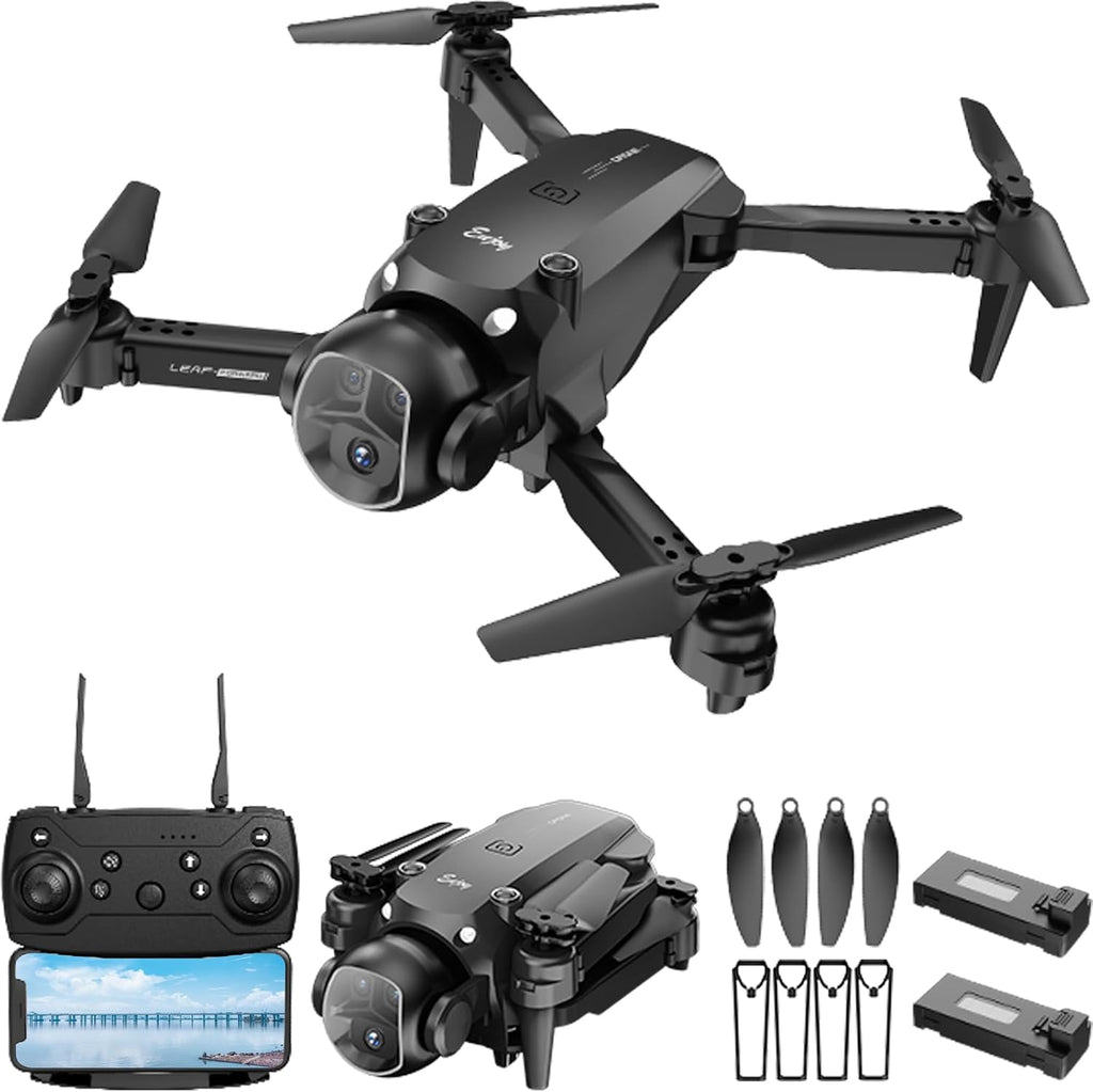 Dron con cámara para adultos principiantes, FPV plegable RC Quadcopter juguetes, helicóptero, cámara HD 1080P, retención de altitud, despegue/aterrizaje con una tecla, giros 3D, waypoints fly, modo sin cabeza