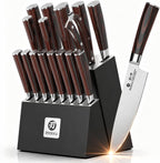 imarku Juego de cuchillos japoneses Santoku de acero inoxidable de 18