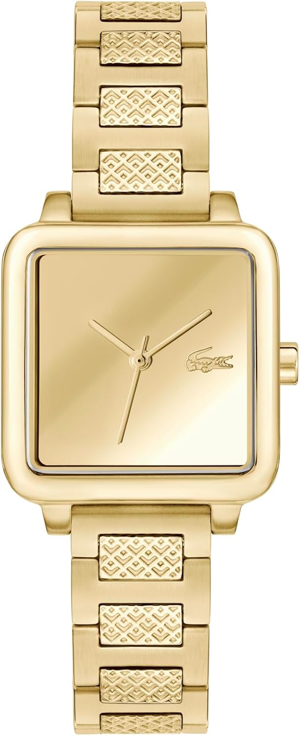 Lacoste. 12.12 Leap Reloj de cuarzo para mujer - 3 manecillas - Caja con forma cuadrada - Esfera espejada - Brazalete de eslabones - Reloj sofisticado - Regalo para ella - 26 mm