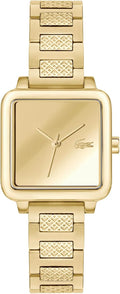 Lacoste. 12.12 Leap Reloj de cuarzo para mujer - 3 manecillas - Caja con forma cuadrada - Esfera espejada - Brazalete de eslabones - Reloj sofisticado - Regalo para ella - 26 mm