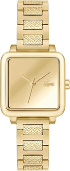 Lacoste. 12.12 Leap Reloj de cuarzo para mujer - 3 manecillas - Caja con forma cuadrada - Esfera espejada - Brazalete de eslabones - Reloj sofisticado - Regalo para ella - 26 mm