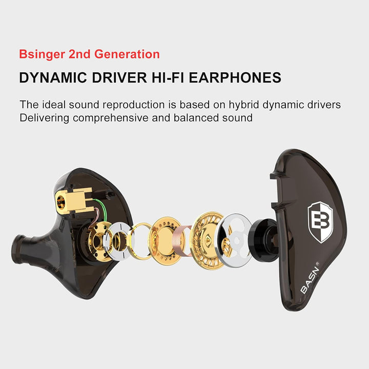 BASN Bsinger - Auriculares con monitor de oído para músicos, auricu...
