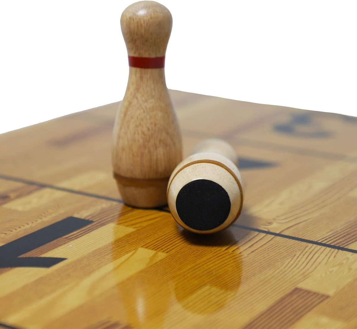 Juego de alfileres de bolos de tejo con 10 pines de bolos de madera dura de alta calidad, bola de boliche triangular Durabel de resina y bolsa de transporte, diversión para juegos de tejo