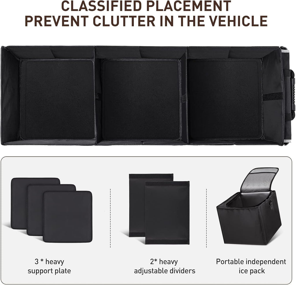 HIRALIY 75L Organizador de maletero de coche para SUV con bolsa de