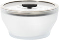 Anyday Utensilios de cocina para microondas y recipiente de vidrio de 8 tazas con tapa de vidrio, almacenamiento profundo de alimentos sin plástico | Vaporera hermética apilable con tapa ventilada