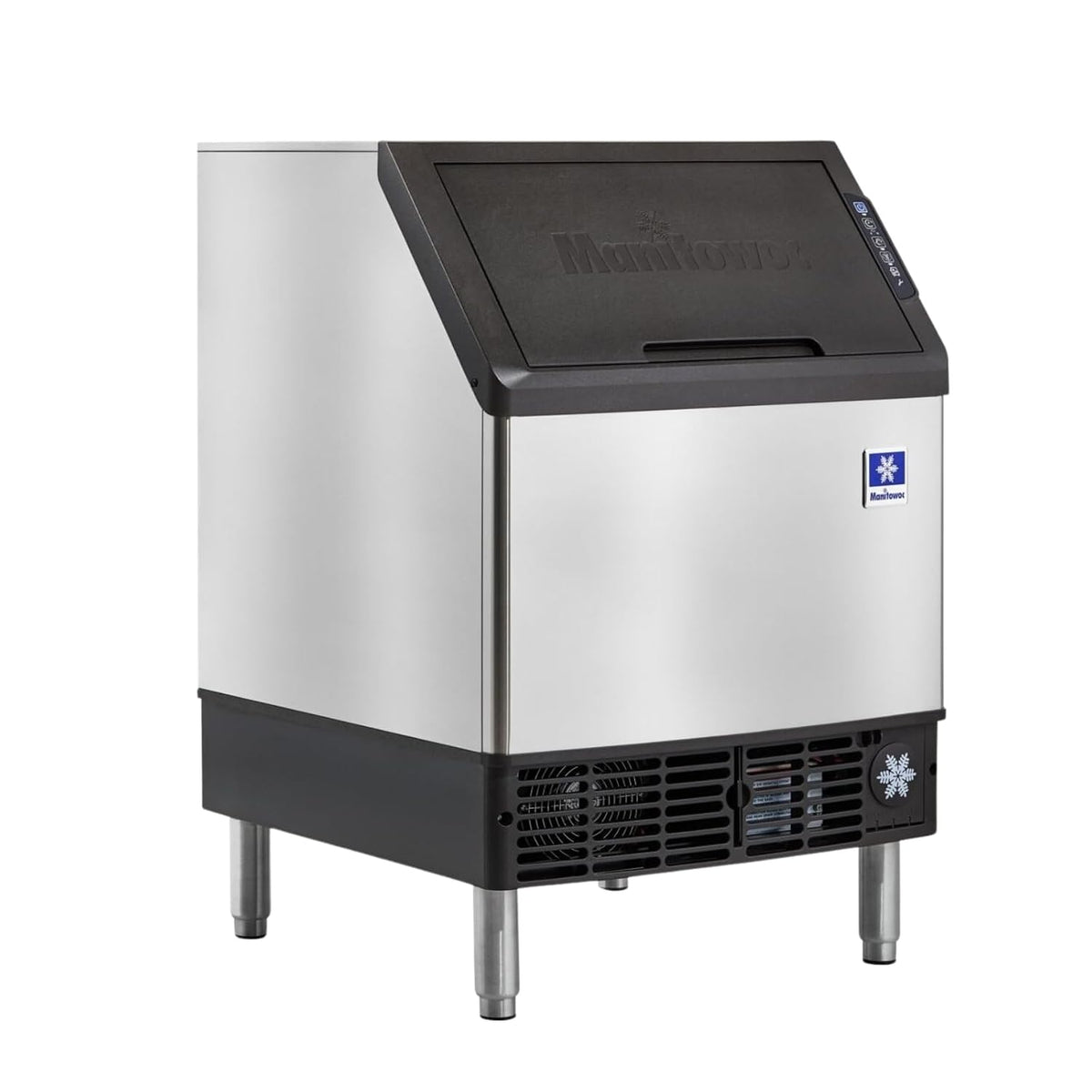 Manitowoc Máquina de hielo bajo encimera serie NEO con filtración de agua incorporada | 26 pulgadas de ancho, 200 lb/día producción de hielo en cubo completo, almacenamiento de 90 libras, refrigerado