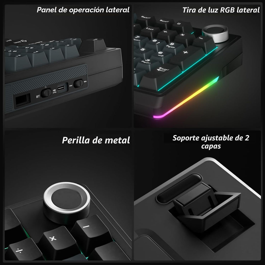 SOLAKAKA KI99 Pro - Teclado mecánico inalámbrico con interruptor si...