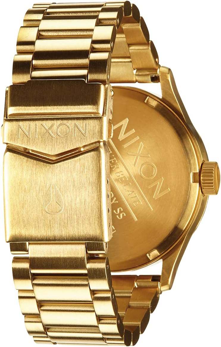 NIXON Sentry SS A356 - Reloj analógico clásico resistente al agua de 100 m para hombre (cártula de reloj de 42 mm, correa de acero inoxidable de 23 mm-20 mm)