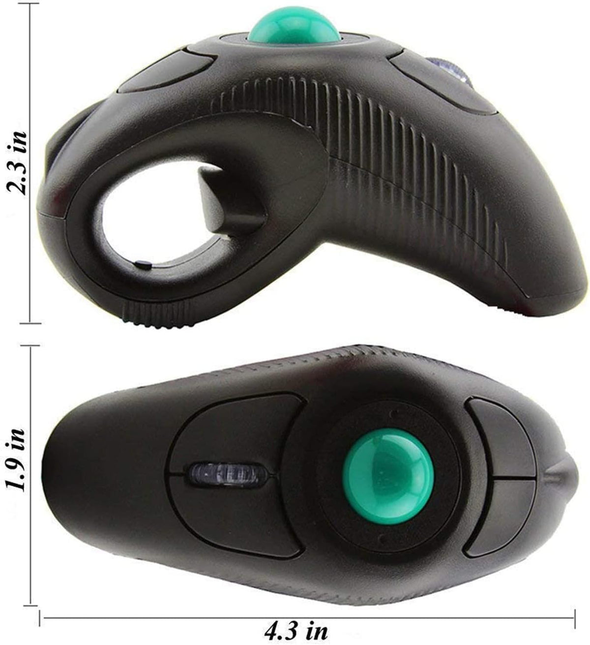 EIGIIS Ratón USB de mano ergonómico Trackball 2.4G Ratones DPI de v...
