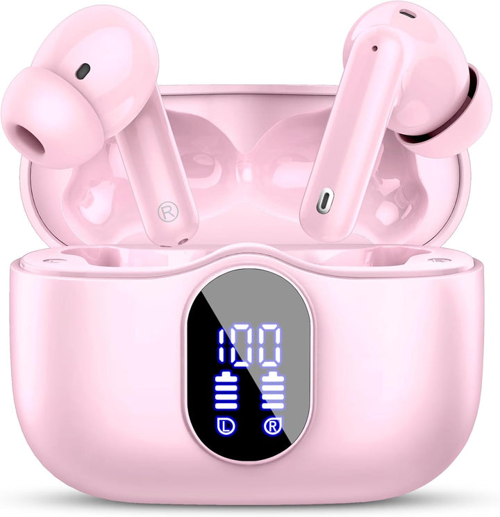 Auriculares inalámbricos, auriculares Bluetooth 5.4 con graves esté...