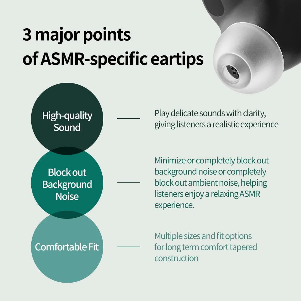 AZLA Puntas estándar para auriculares MAX ASMR, puntas médicas del oído del