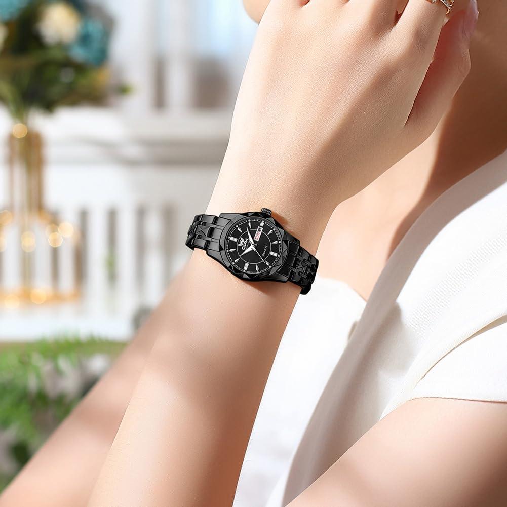 OPK Reloj de pulsera para mujer de acero inoxidable para mujer
