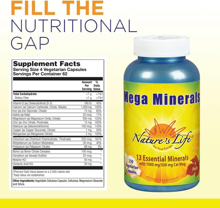 Nature's Life Mega Minerals Complex | Suplemento completo de mi...
