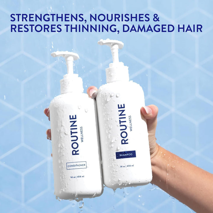 Routine Wellness Set de champú y acondicionador voluminizador antia...