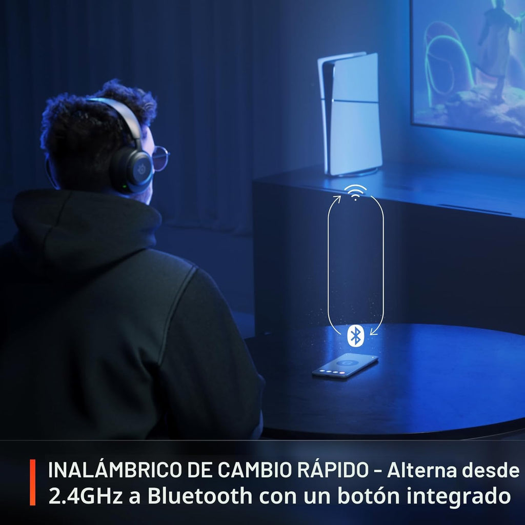 SteelSeries - Auriculares inalámbricos Arctis Nova 5 para juegos multisistema, controladores magnéticos de neodimio, batería (60 horas), 2.4 GHz, micrófono Gen2.X, PC, PS5, PS4, Switch, celular