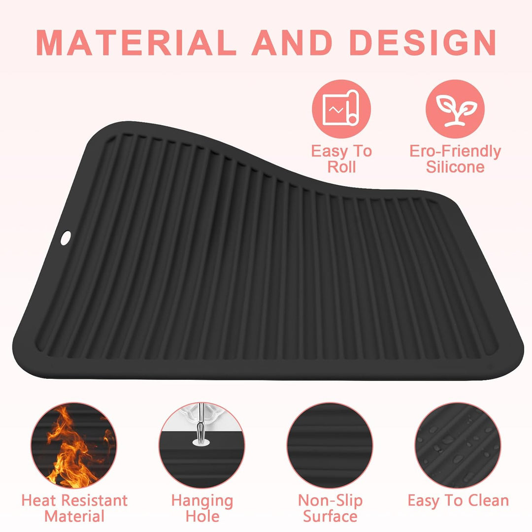AMIJEAL Alfombrilla de silicona resistente al calor de gran tamaño...