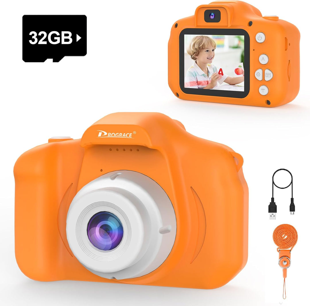 PROGRACE Cámara infantil para niñas de 3 a 8 años, cámara de video...