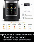 GDOR Licuadora para cocina, licuadora de vidrio de 1300 W con 6 programas