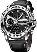 OLEVS Relojes para Hombre Moda Fecha Regalo Cronógrafo Reloj para Hombre Gran Negocio Digital Calendario Resistente al Agua Reloj de Muñeca para Hombre