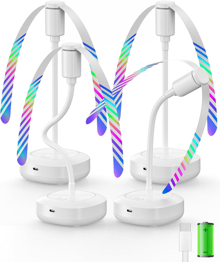 Edvision Fly Fans para mesas, ventilador de alimentos recargable de...