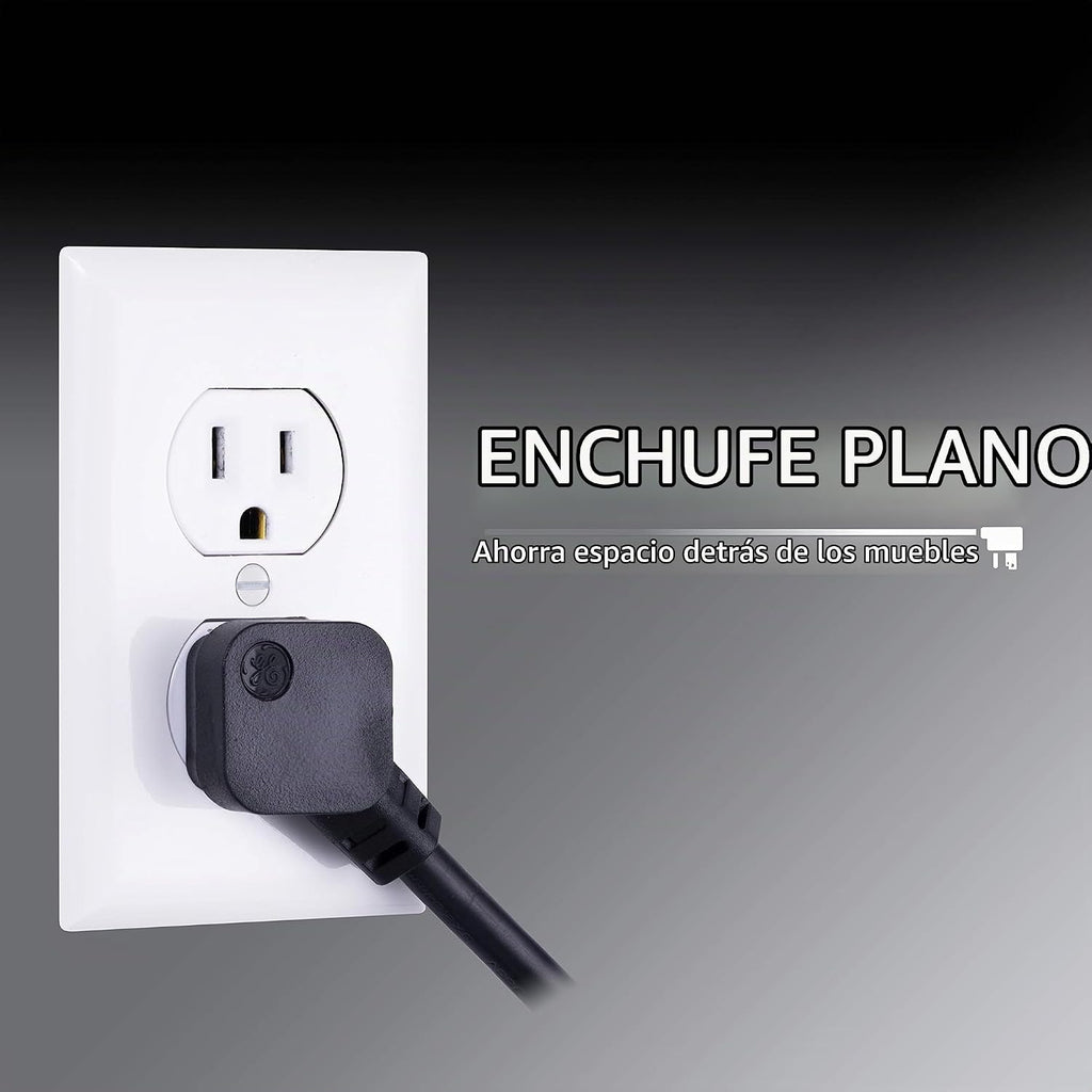 GE Protector contra sobretensiones, regleta, extensión de 8 ft, 6 tomas
