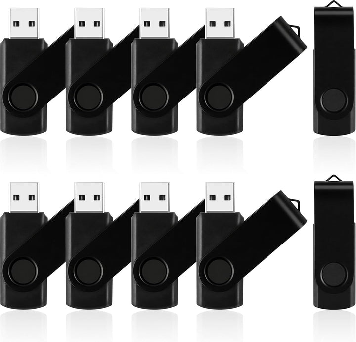 Unidad flash de 16 GB, paquete de 10 unidades de pulgar negras, uni...