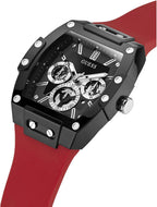 GUESS Serie GW0G para hombre | Reloj de tendencia analógica | Caja de policarbonato | Pulsera de silicona | Resistencia al agua 50M