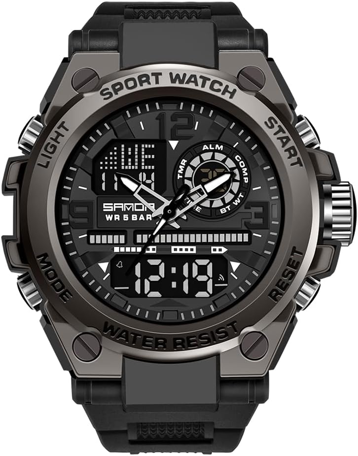 Relojes deportivos para hombre al aire libre, impermeable, militar, fecha, tácticas, LED, alarma, cronómetro