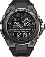 Relojes deportivos para hombre al aire libre, impermeable, militar, fecha, tácticas, LED, alarma, cronómetro