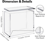 Paquete de 3 fundas protectoras de acrílico ETB, protector de caja Elite Trainer, impermeable, resistente a los arañazos, apilable con acrílico de 0.315 in de grosor, tapa magnética