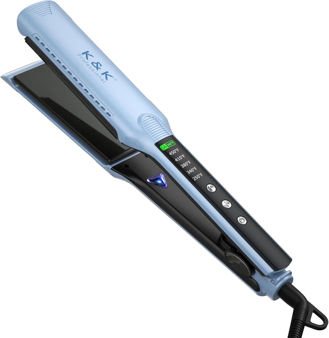 K&amp;K Plancha de pelo 2.0, innovador diseño flotante antiquemadur...