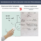 Pizarra blanca magnética de cristal de 36 x 24 pulgadas