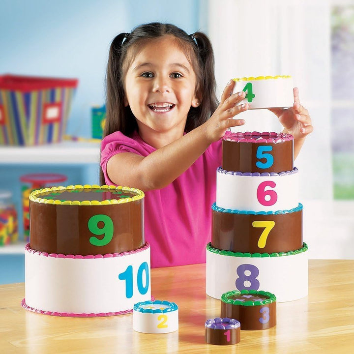 Learning Resources - Pastel de capas apilar y contar \u2013 10 piez...