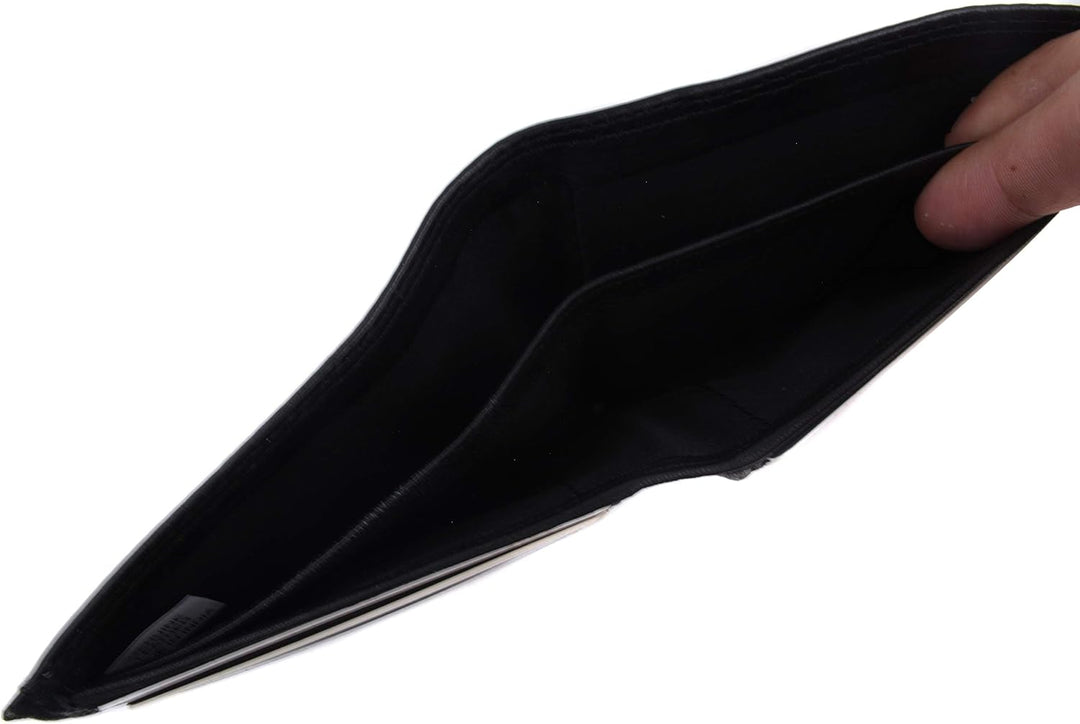 Swiss Marshall Cartera europea de piel de cordero con bloqueo RFID...