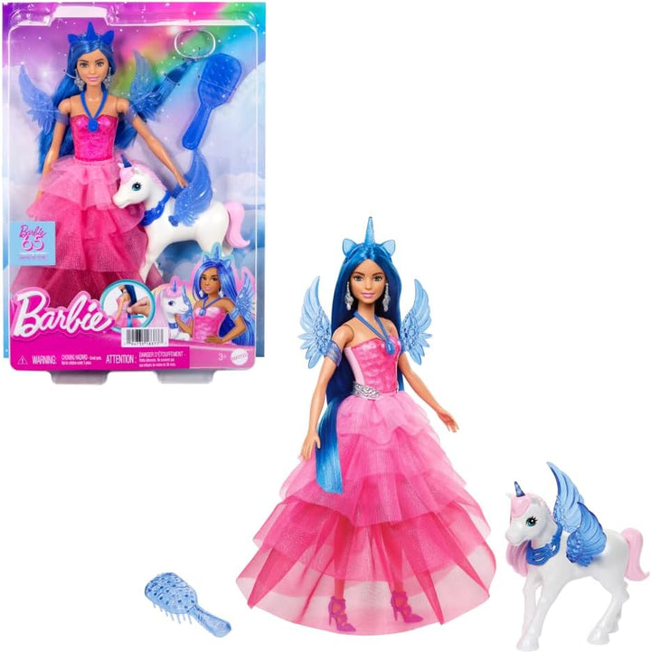 Barbie Juguete de unicornio, muñeca conmemorativa del 65 aniversari...