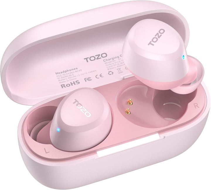 TOZO Auriculares inalámbricos A1 Bluetooth 5.3 de peso ligero en el...