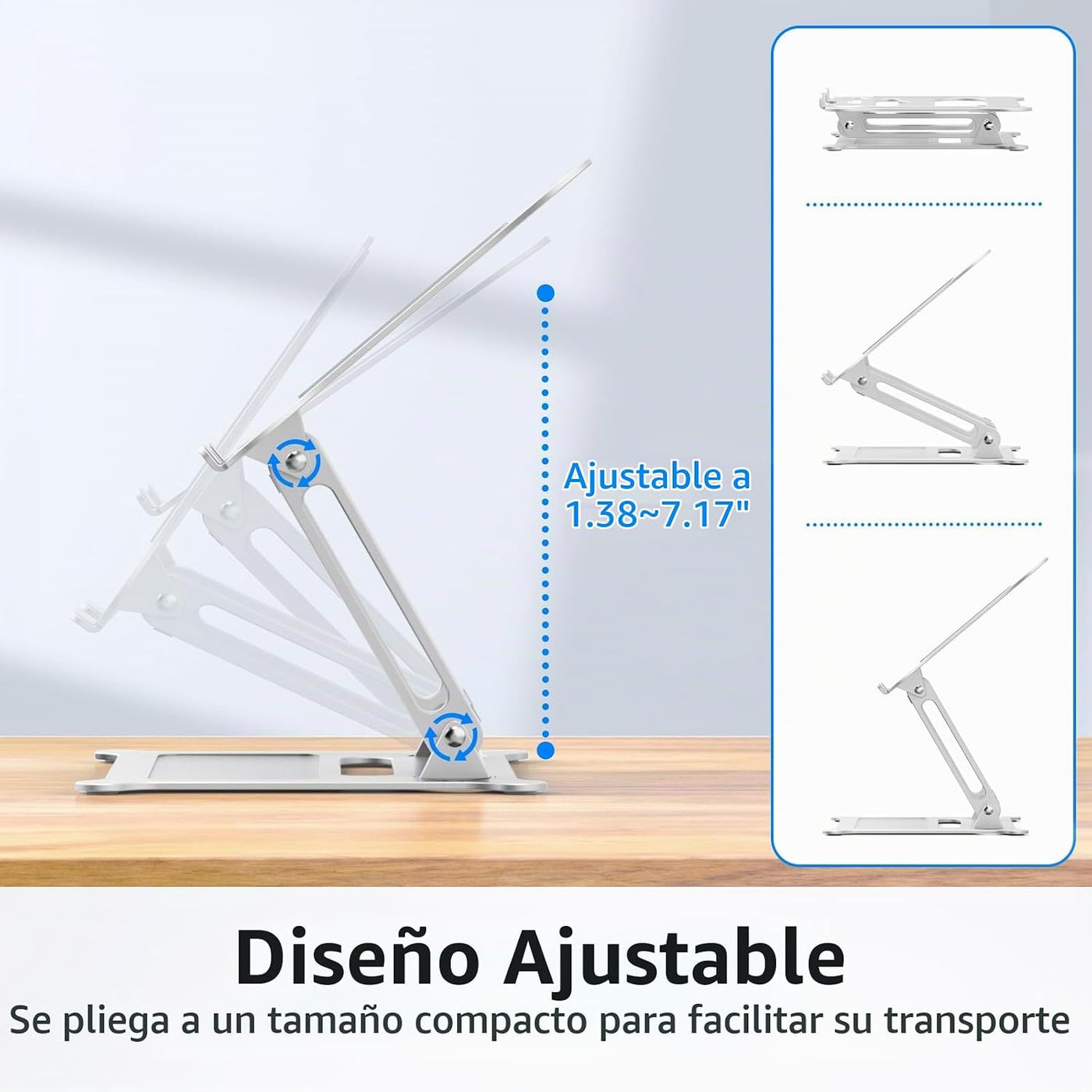 Urmust - Soporte de aluminio ligero para laptop y notebook de hasta...