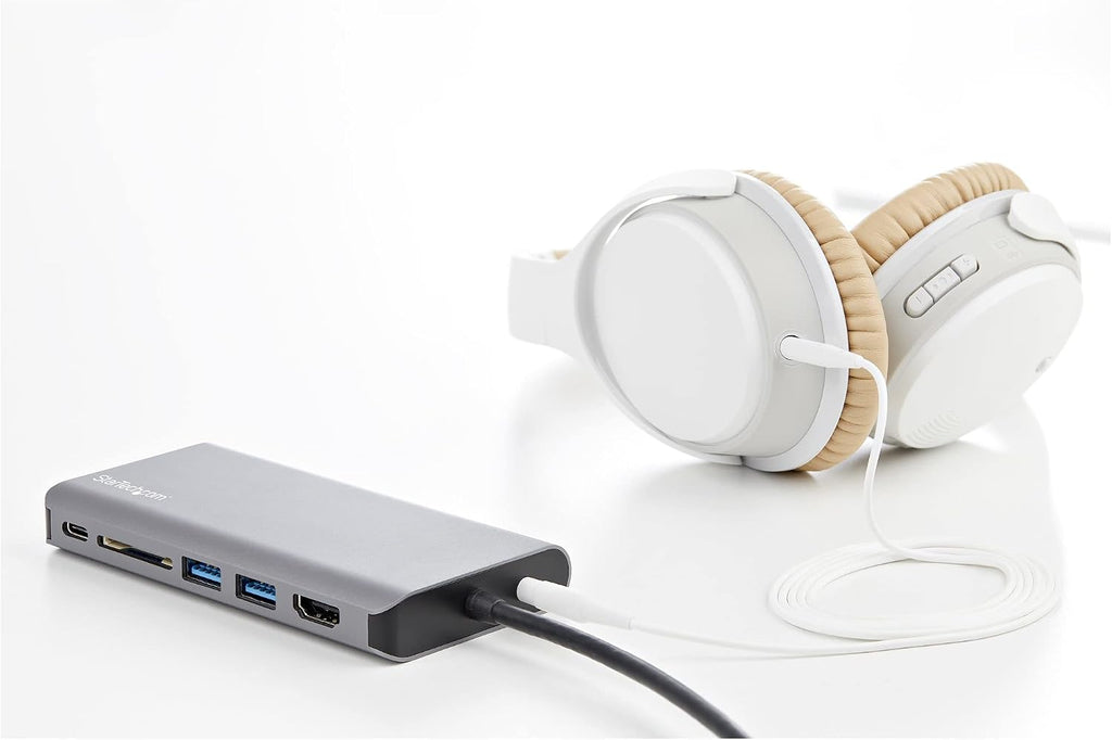 StarTech - Base de viaje USB-C 8 en 1, HDMI o VGA 4K, 100 W PD, SD, GbE