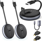 HDMI G9R Pro inalámbrico - Un transmisor y dos receptores, expansión simultánea inalámbrica de múltiples televisores - 165 pies/50M 5.8G/2.4G @60Hz, kit extensor Plug and Play - transmisión desde