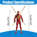 Juego de 4 figuras de acción de héroe araña, figuras de superhéroe movibles de 7 pulgadas con base de exhibición, juguetes coleccionables para fanáticos, decoración de escritorio y regalos