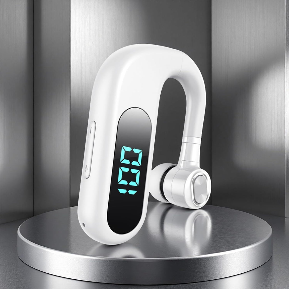 Auriculares Bluetooth de un solo oído V5.2 Auriculares inalámbricos con cancelación de ruido, auriculares manos libres para conductores de camiones/Hogar/Oficina Trabajo Izquierdo y Derecho