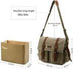 Kattee Bolsas de cuero vintage para cámara DSLR SLR para hombres
