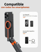 TODI Trípode magnético de 65" para iPhone con control remoto, palo de selfie para iPhone Magsafe, soporte de trípode para teléfono celular para grabación, trípode de viaje compatible con las series 16