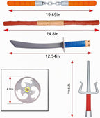 Ninja Warrior - Juego de armas de plástico, juego de rol para niños y niñas, juego de simulación, batallas, disfraces, fiesta, cabina de fotos