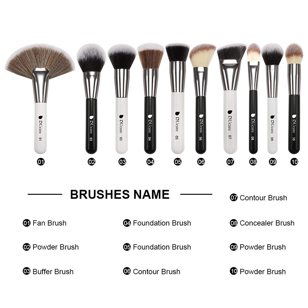 DUcare Juego de brochas de maquillaje profesional, 31 piezas, serie...