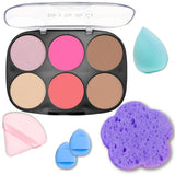 Kit de maquillaje Bissú paleta de 6 colores + esponja de terciopelo...