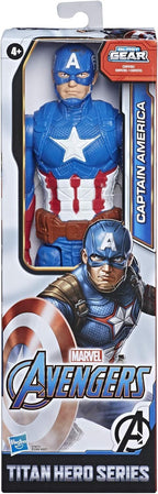 Marvel Hasbro - Figura de acción oficial de Titan Hero Series de 12 pulgadas, Capitán América