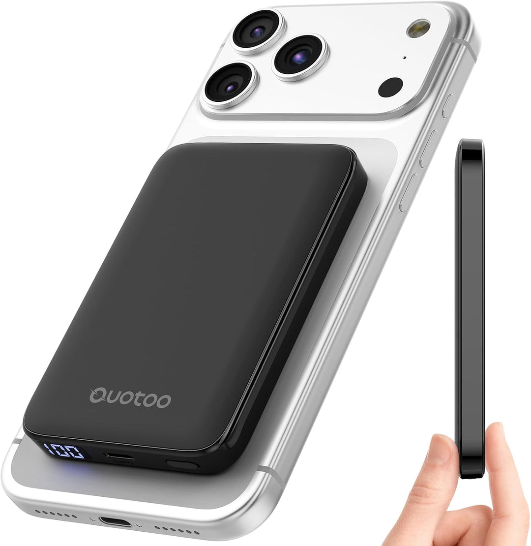 Ouotoo Cargador portátil Magsafe, cargador de batería de 5000 mAh c...