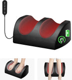 LINGTENG Masajeador de pies inalámbrico recargable con calor, masajeador de pies Shiatsu con control remoto de cable y masaje de rodillo, portátil para uso en el hogar y oficina, regalos para papá y mamá, no funcionará mientras se carga
