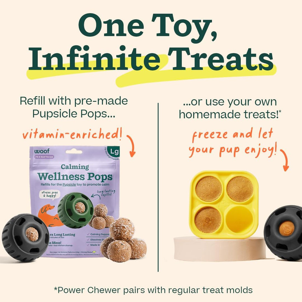 WOOF Power Chewer Pupsicle - Juguete para perros de 25 a 75 libras